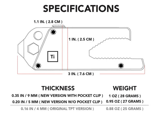 BIG IDEA DESIGN-  TPT Slide : Titanium Pocket Tool (Stonewashed)