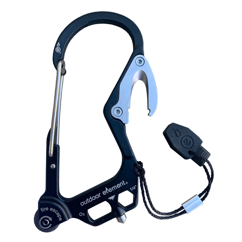 Load image into Gallery viewer, Fire Escape: Fire-Starting Multitool Carabiner
