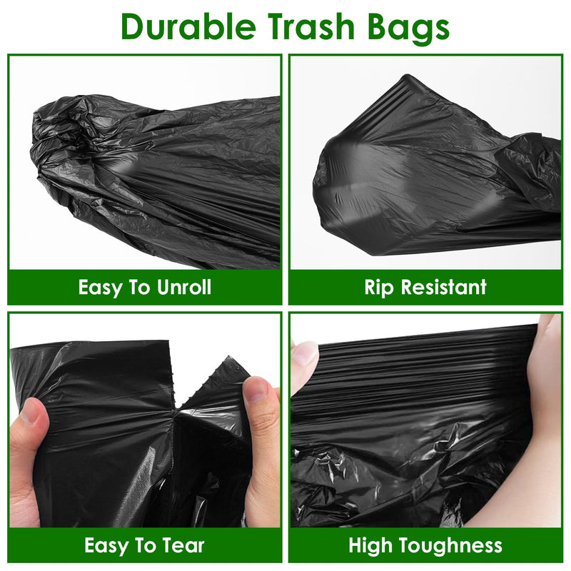 Load image into Gallery viewer, 4 Rolls Black Garbage Bags 5.3 Gallons Unscented Disposable Trash Bags Portable Leak Resistant Trash Can Liners for Bathroom Office Kitchen Bedroom Ca
