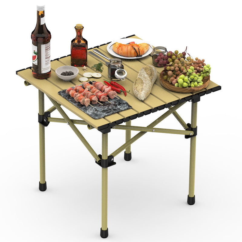 Load image into Gallery viewer, Folding Camping Table Portable Lightweight Carbon Steel Roll-up Picnic BBQ Desk with Carry Bag Heavy Duty for Outdoor Beach Backyard Party Patio Campi
