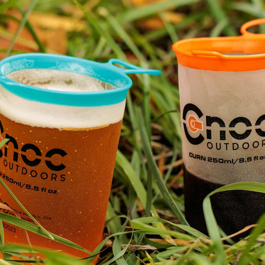 CNOC Curn Collapsible Cups, Pair (Orange and Blue)