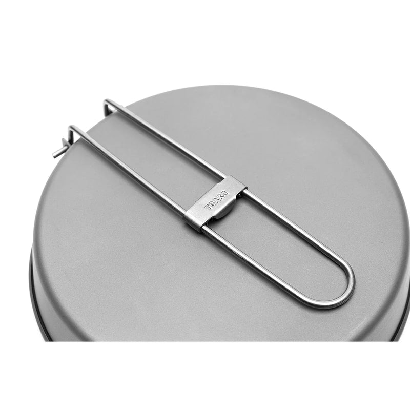 Load image into Gallery viewer, TOAKS Titanium D-165mm (6.5") Deep Pan Set 4 PCS | Ultralight Camping Cookware Set
