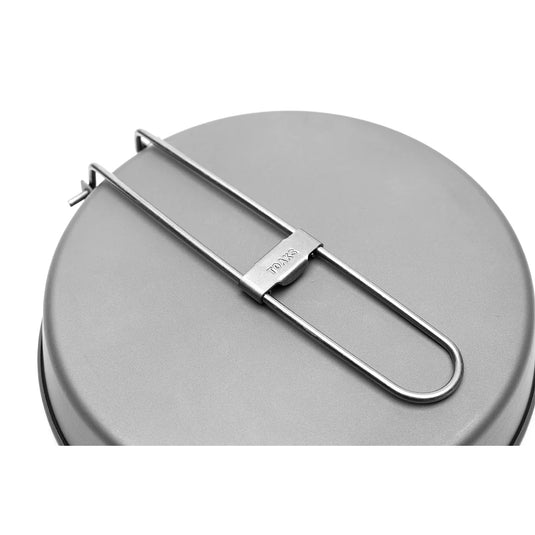 TOAKS Titanium D-165mm (6.5") Deep Pan Set 4 PCS | Ultralight Camping Cookware Set