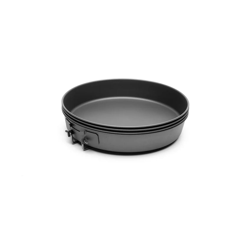 Load image into Gallery viewer, TOAKS Titanium D-165mm (6.5") Deep Pan Set 4 PCS | Ultralight Camping Cookware Set
