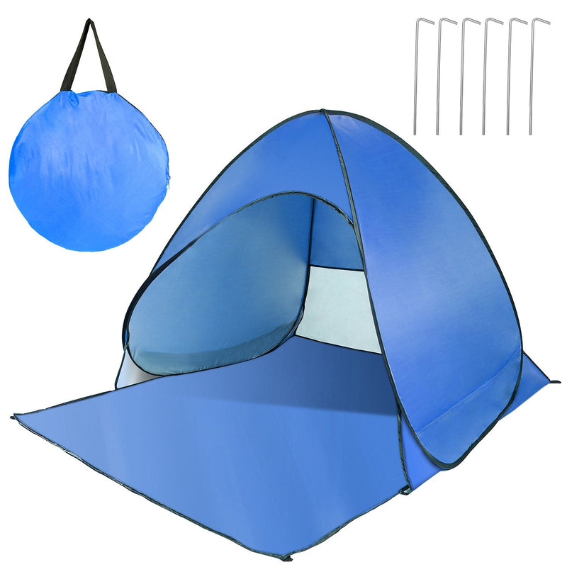 Load image into Gallery viewer, Pop Up Beach Tent Sun Shade Shelter Anti-UV Automatic Waterproof Tent Canopy for 2/3 Man w/ Net Window Storage Bag for Outdoor Beach Camping Fishing P
