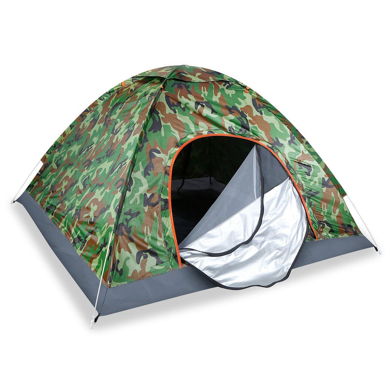 Load image into Gallery viewer, 4 Persons Camping Waterproof Tent Pop Up Tent Instant Setup Tent w/2 Mosquito Net Doors Carrying Bag Folding 4 Seasons for Hiking Climbing Adventure F
