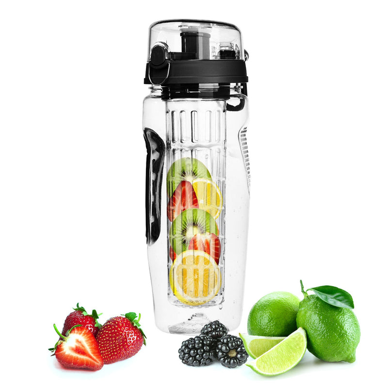 Load image into Gallery viewer, Fruit Infuser Water Bottle 32OZ Juice Shaker Sport w/ Flip Top Lid Anti-Slip Grips For Office Home Sport Running Walking Hiking
