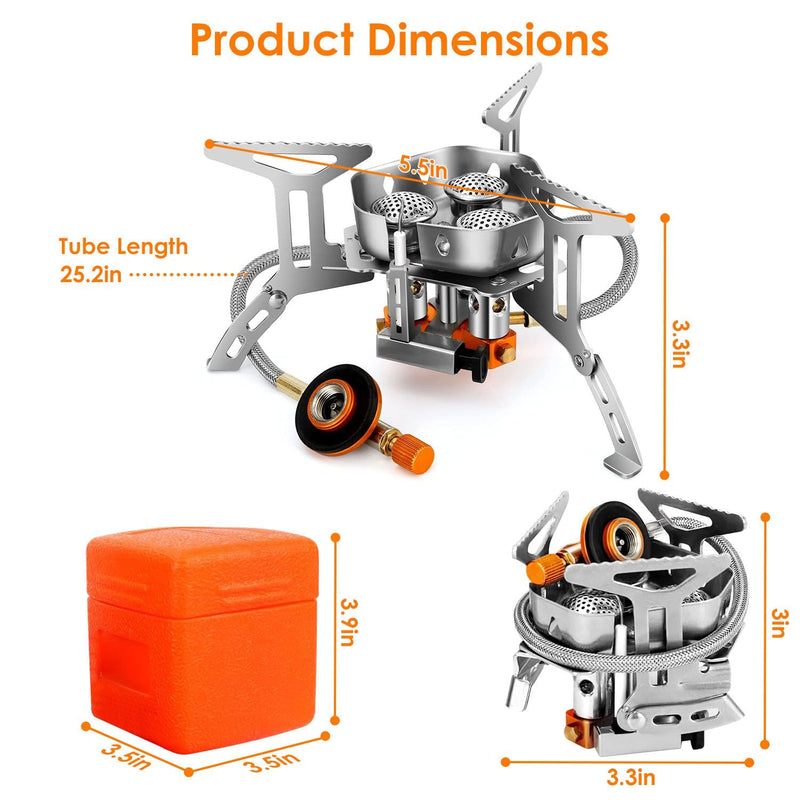 Load image into Gallery viewer, Portable 4000W Foldable Camping Stove with Ignition &amp; Carry Case
