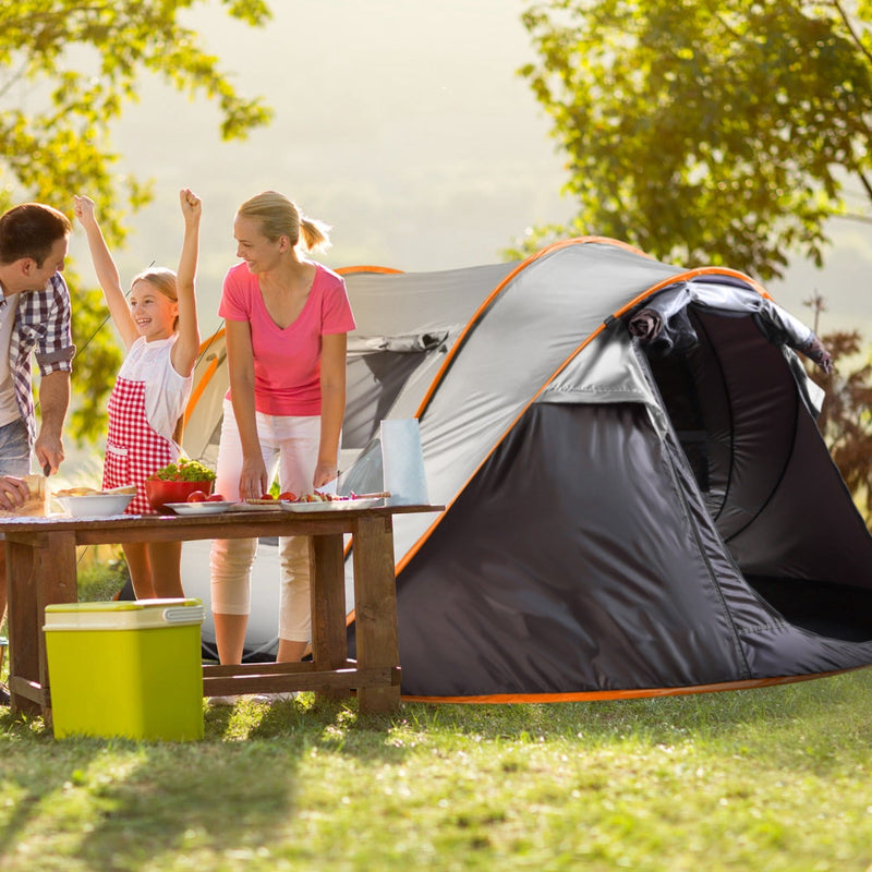 Load image into Gallery viewer, 3-4 Person Pop Up Tent Automatic Setup Camping Tent Waterproof Instant Setup Tent with 2 Mosquito Net Windows Carrying Bag for Hiking Climbing Adventu

