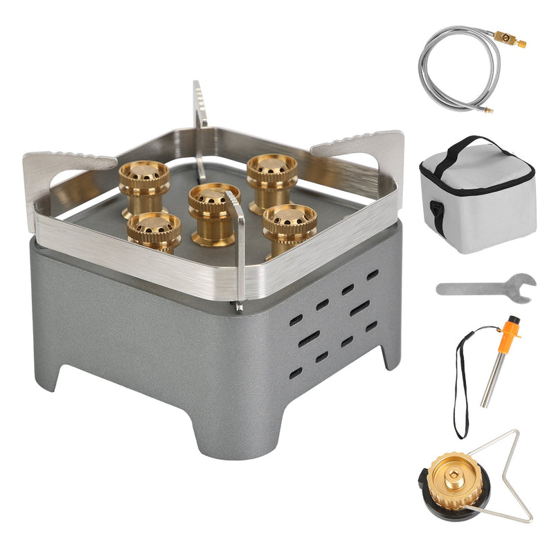 Load image into Gallery viewer, 12000W Portable Camping Stove With Cassette Adapter Windproof Outdoor Backpacking Burner with Carrying Case Igniter for Outdoor Hiking Camping Picnic
