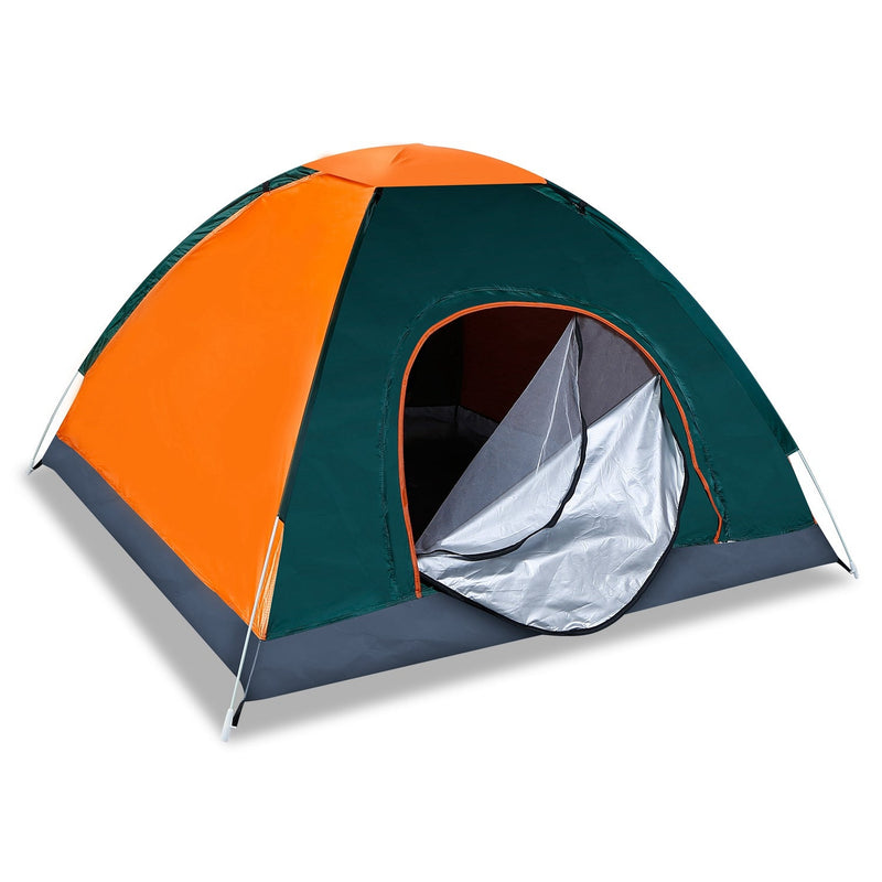 Load image into Gallery viewer, 4 Persons Camping Waterproof Tent Pop Up Tent Instant Setup Tent w/2 Mosquito Net Doors Carrying Bag Folding 4 Seasons for Hiking Climbing Adventure F
