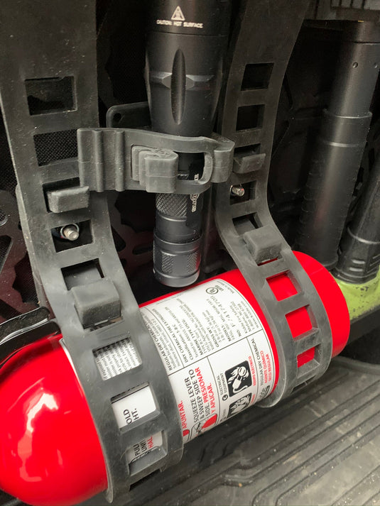 Off-Road Seat Back Panel Kit with Shovel - Hammer - Fire Extinguisher