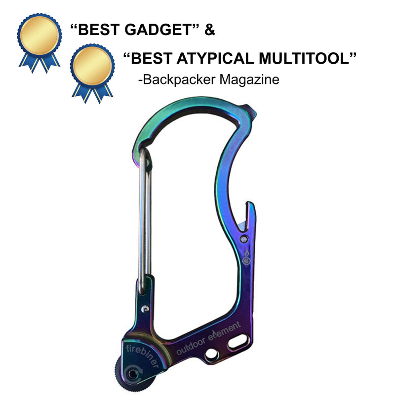 Load image into Gallery viewer, Firebiner: Fire-starting Multitool Carabiner
