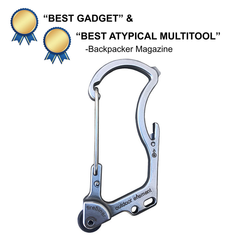 Load image into Gallery viewer, Firebiner: Fire-starting Multitool Carabiner
