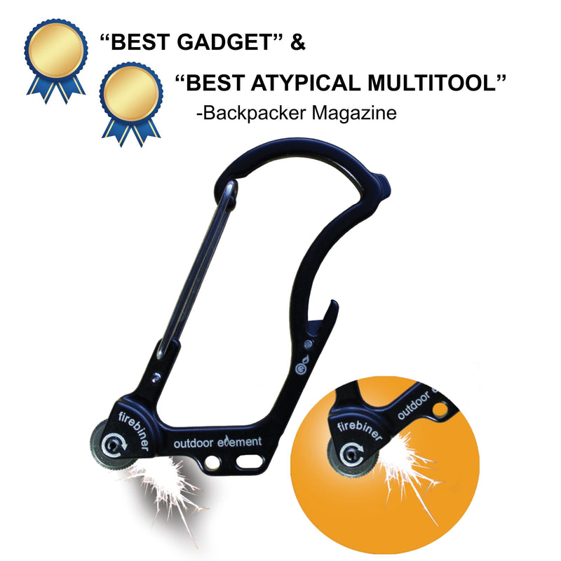 Load image into Gallery viewer, Firebiner: Fire-starting Multitool Carabiner
