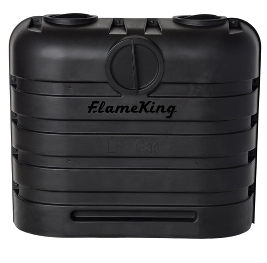 Flame King Dual 30LB LP Propane Tank Light Plastic Heavy Duty Cover RV Trailer Black