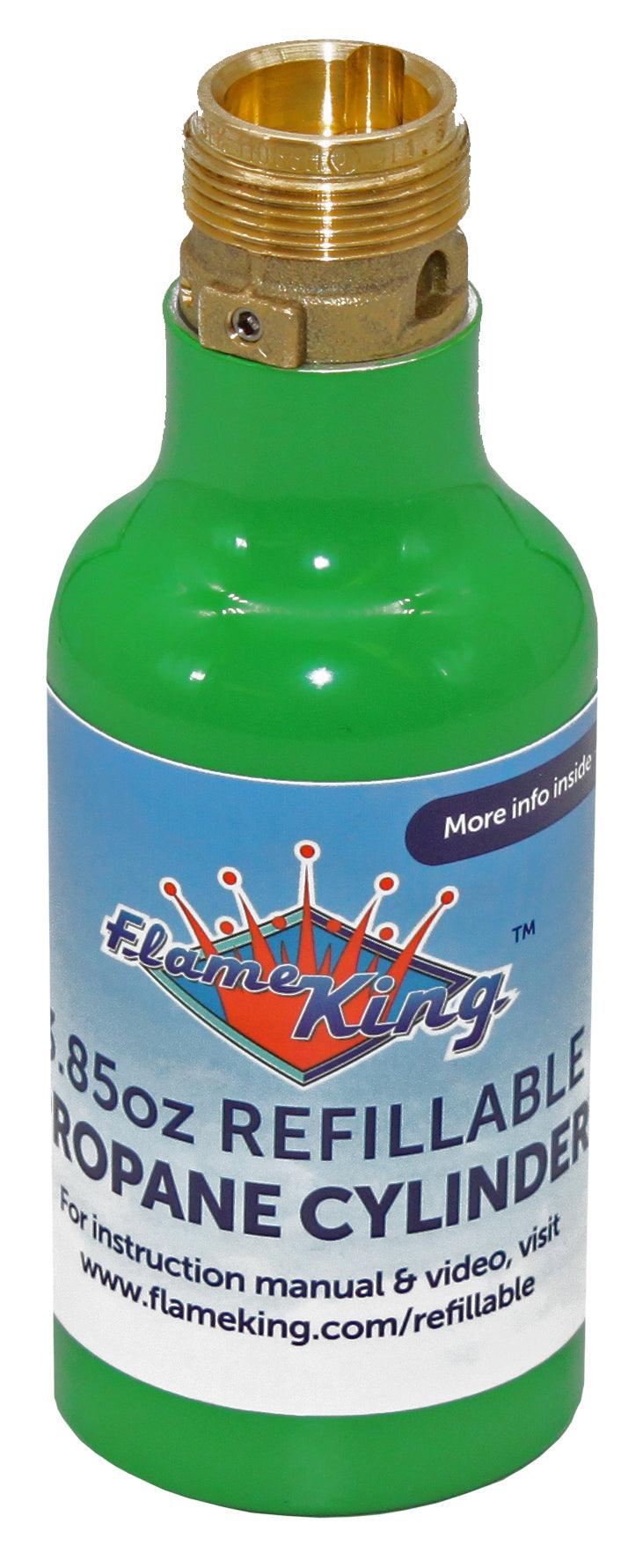 Load image into Gallery viewer, Flame King 2-Pack Eco Friendly 1/4 lb Refillable Mini Propane Tank Cylinder
