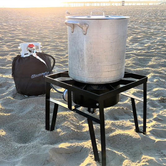 Flame King Heavy Duty 200,000 BTU Propane Gas Single Burner Cooker