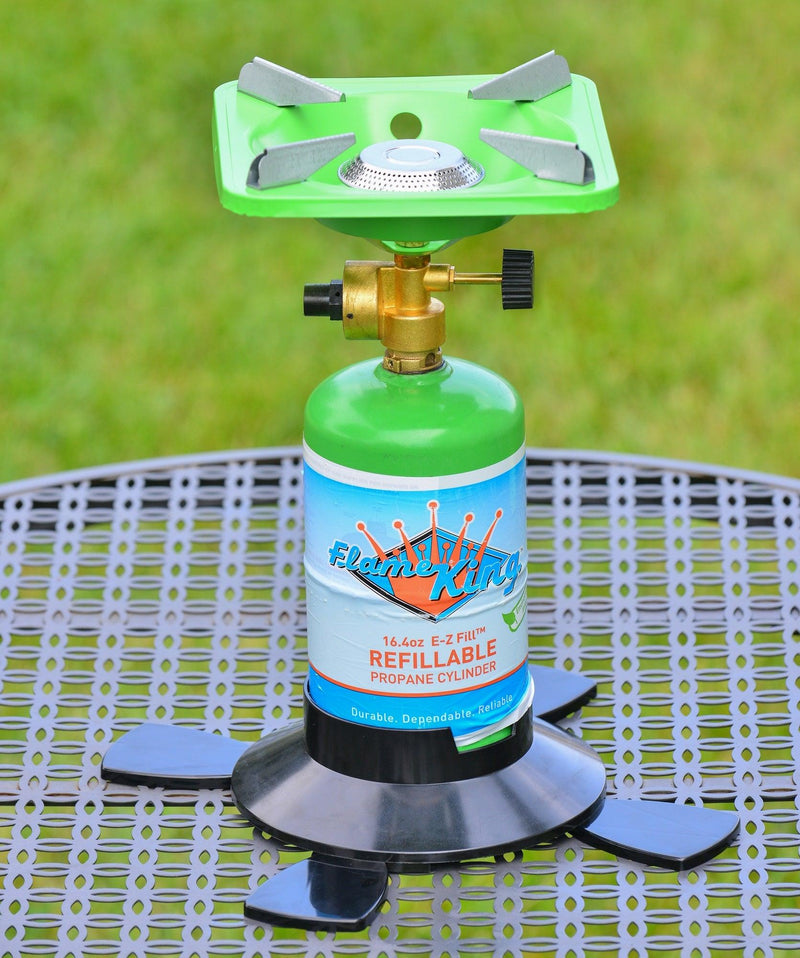 Load image into Gallery viewer, Flame King Portable Single Burner Cooker with 1 Lb Base Camping

