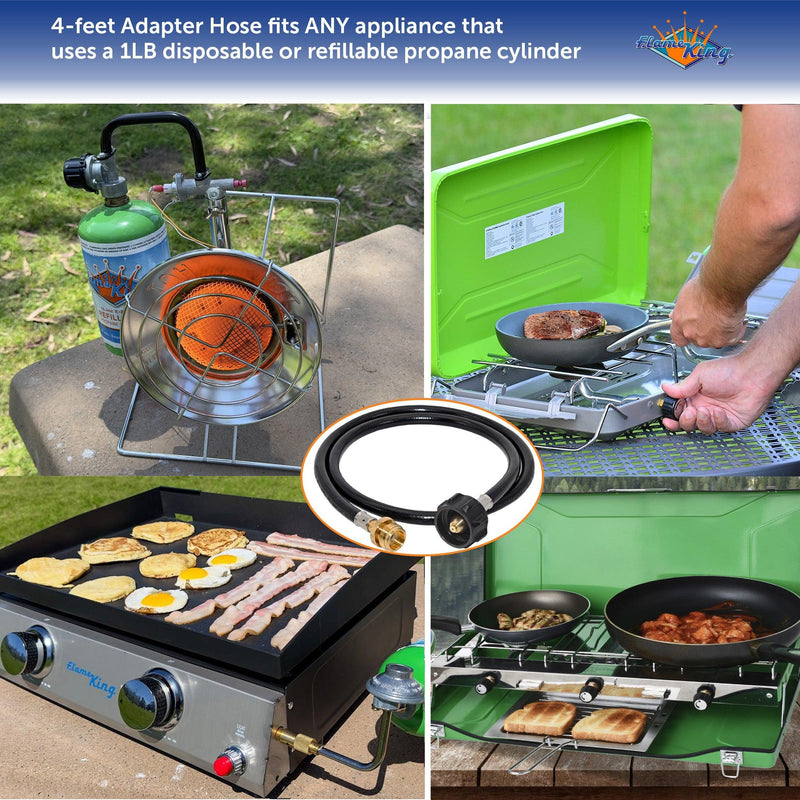 Load image into Gallery viewer, Flame King Propane Gas Hauler Kit-Insulated Protective Carry Case for 5lb Propane Tank plus Adapter Hose
