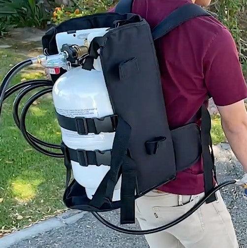 Load image into Gallery viewer, Flame King Propane Tank Backpack Carrier for 5lb or 10lb Cylinder For Weed Burner Torch
