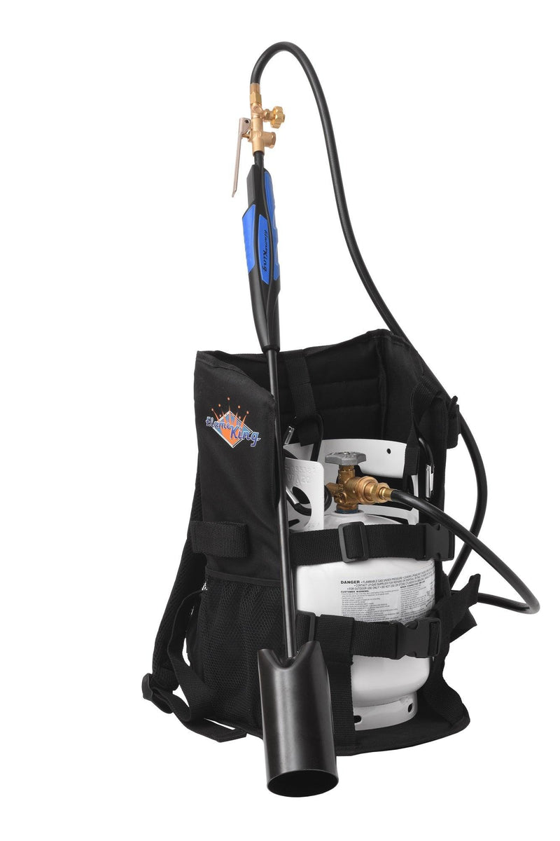 Load image into Gallery viewer, Flame King Propane Tank Backpack Carrier for 5lb or 10lb Cylinder For Weed Burner Torch
