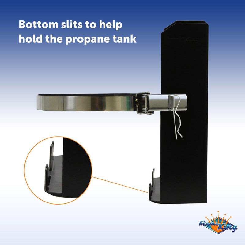 Load image into Gallery viewer, Flame King T-Racks 5lb Propane Tank Mounting Brackets Strap Campervan Overland Vehicles
