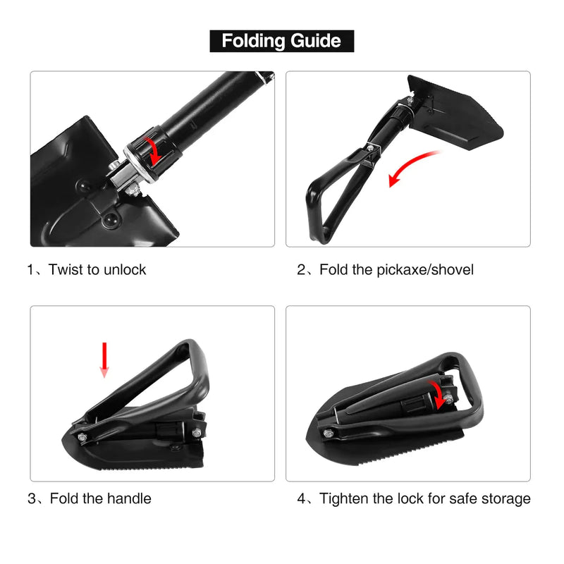 Load image into Gallery viewer, Military Folding Camping Shovel
