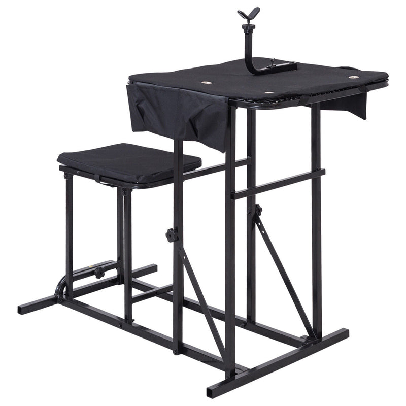Load image into Gallery viewer, Foldable Shooting Bench with Adjustable Height Table
