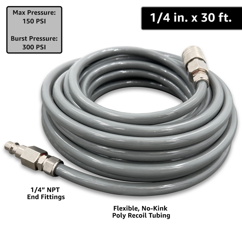 Load image into Gallery viewer, ViperFlow Poly Air Hose Kit - 1/4" x 30 ft.
