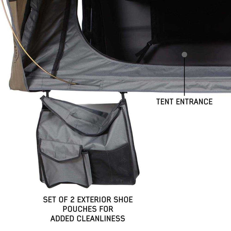 Load image into Gallery viewer, HD Bushveld II Cantilever Hard Shell Roof Top Tent Grey Body &amp; Tan Rainfly
