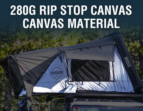 Load image into Gallery viewer, HD Bushveld II Cantilever Hard Shell Roof Top Tent Grey Body &amp; Tan Rainfly
