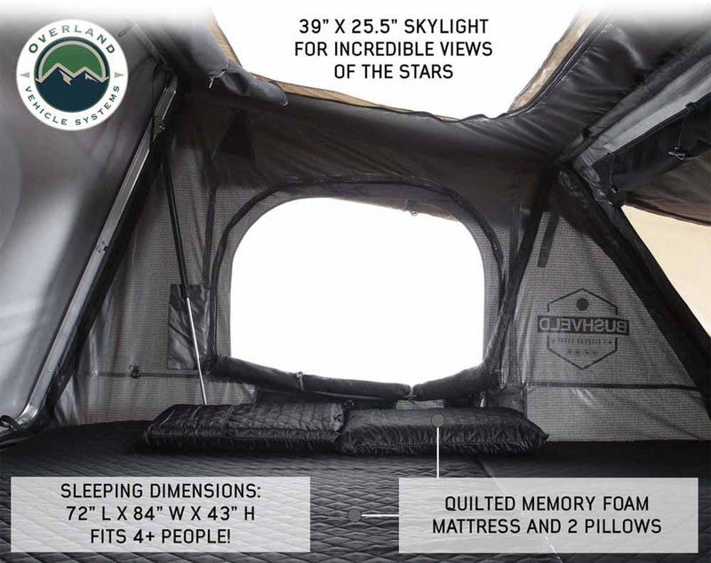 Load image into Gallery viewer, HD Bushveld II Cantilever Hard Shell Roof Top Tent Grey Body &amp; Tan Rainfly
