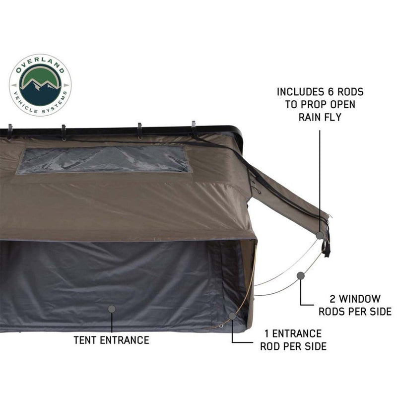 Load image into Gallery viewer, HD Bushveld II Cantilever Hard Shell Roof Top Tent Grey Body &amp; Tan Rainfly
