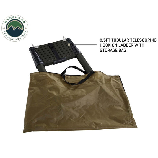 HD Mamba Clam Shell Aluminum Hard Shell Roof Top Tent, Grey Body & Green Trim