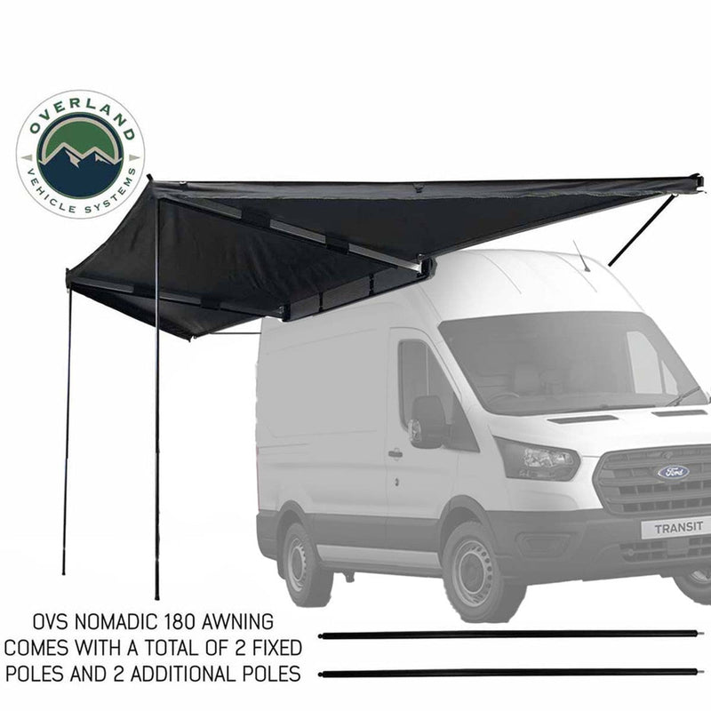 Load image into Gallery viewer, HD Nomadic 180 Degree Awning with Bracket Kit for Mid - High Roofline Vans
