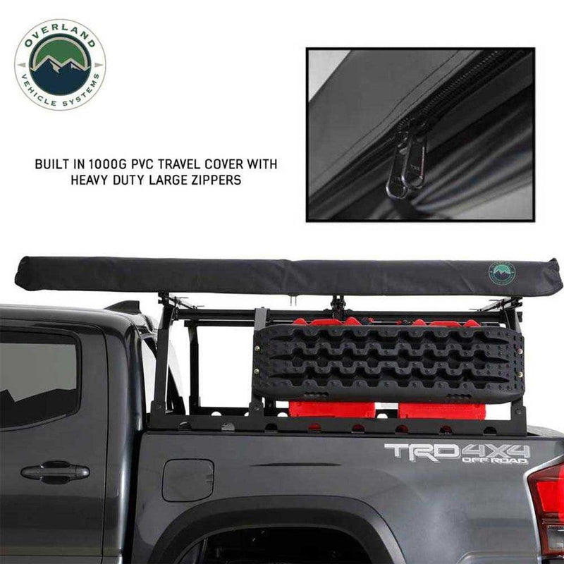 Load image into Gallery viewer, HD Nomadic 2.0 - 6.5' Awning - Grey Body, Green Trim &amp; Black Travel Cover
