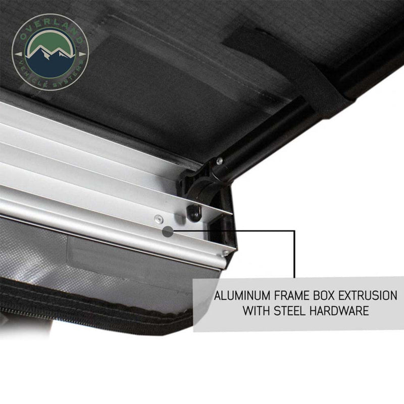 Load image into Gallery viewer, HD Nomadic 2.0 - 6.5' Awning - Grey Body, Green Trim &amp; Black Travel Cover
