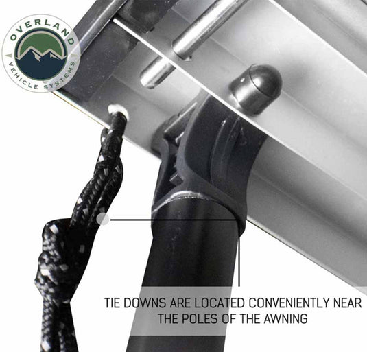 HD Nomadic 2.0 - 6.5' Awning - Grey Body, Green Trim & Black Travel Cover