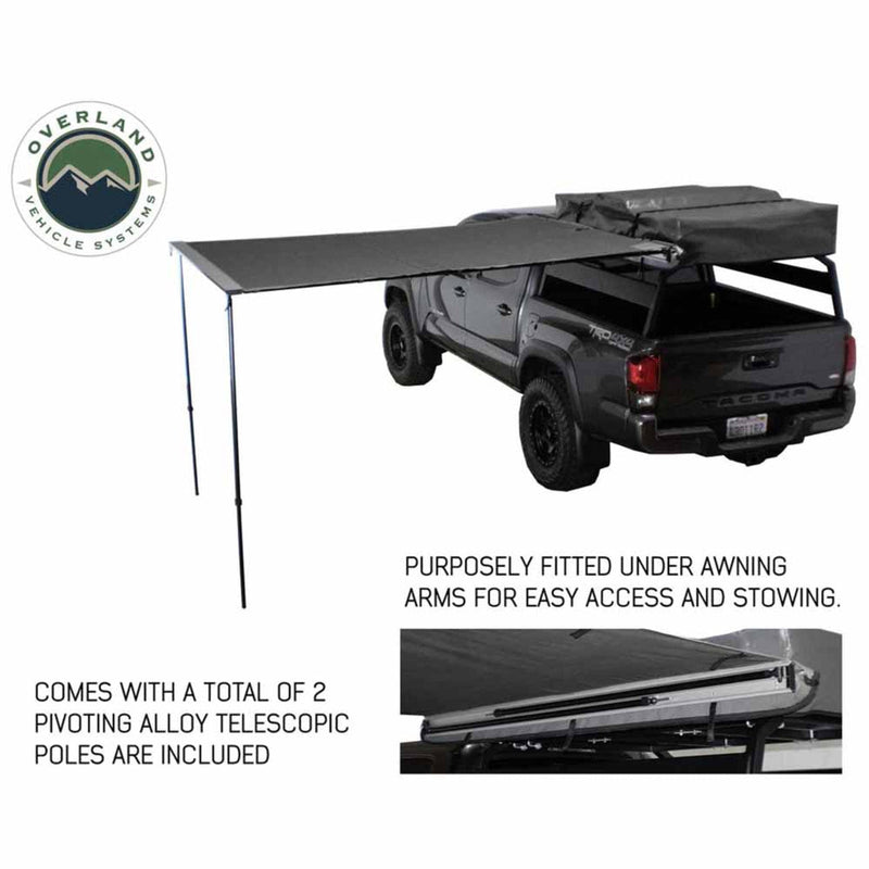Load image into Gallery viewer, HD Nomadic 2.5 - 8.0' Awning - Grey Body, Green Trim &amp; Black Travel Cover
