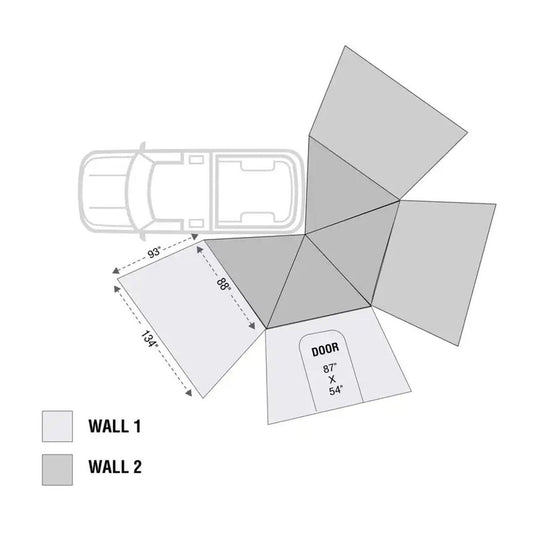 HD Nomadic 270 LT Awning & Wall 1, 2, & Mounting Brackets - Driver Side