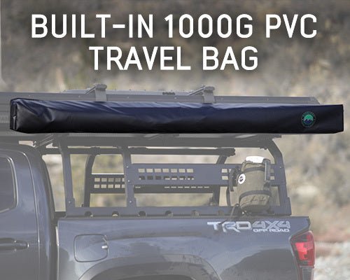 HD Nomadic 270 LTE Awning - Passenger Side - Dark Gray with Black Travel Cover Universal