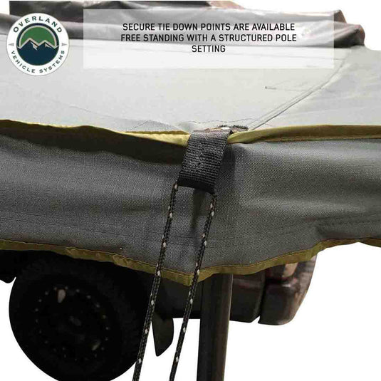 HD Nomadic 270 LTE Awning - Passenger Side - Dark Gray with Black Travel Cover Universal