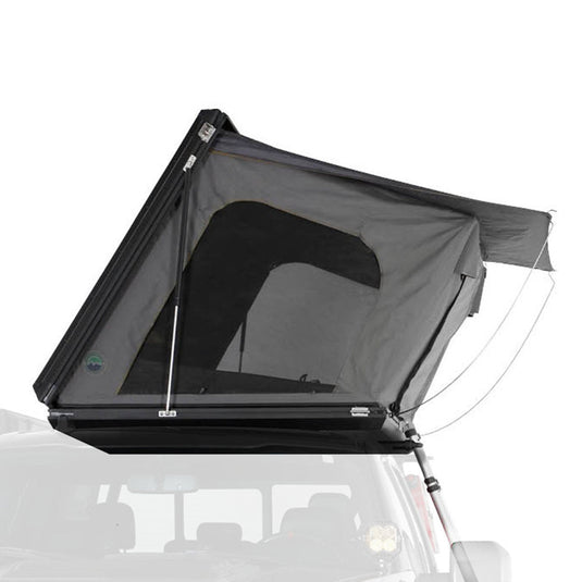 HD Sidewinder Side Load Aluminum Hard Shell Roof Top Tent, Grey Body & Green Trim