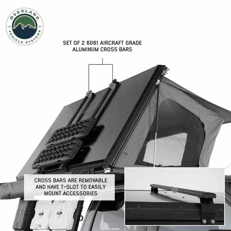 Load image into Gallery viewer, HD Sidewinder Side Load Aluminum Hard Shell Roof Top Tent, Grey Body &amp; Green Trim
