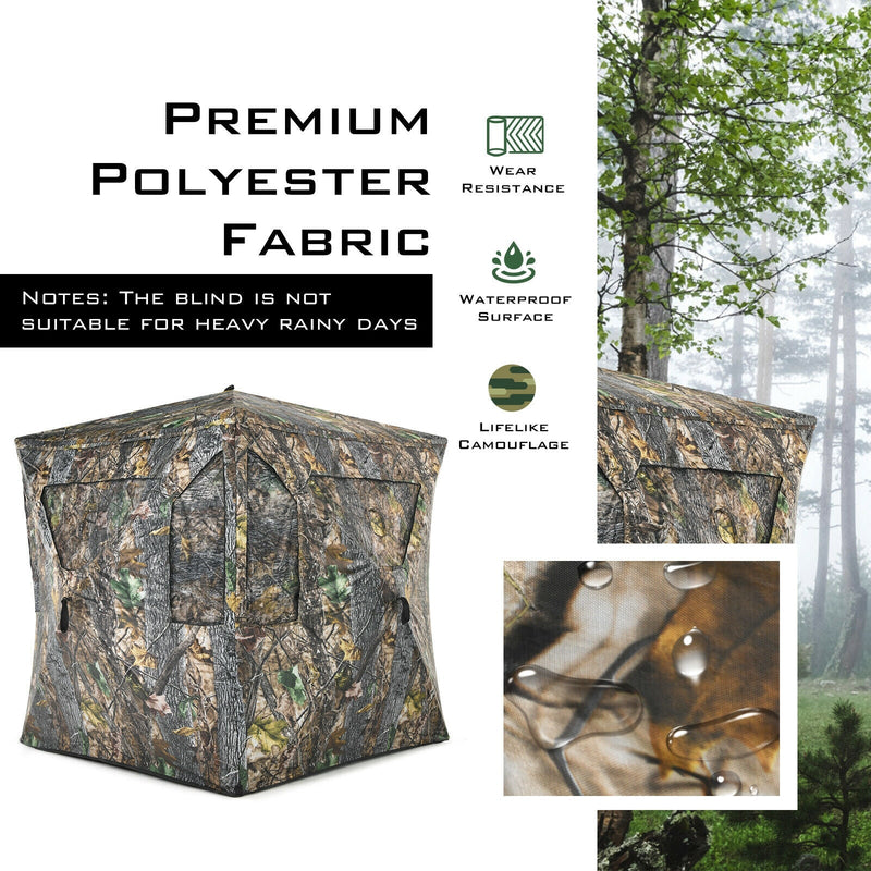Load image into Gallery viewer, 3 Person Portable Pop-Up Ground Tent with Gun Ports and Carrying Bag
