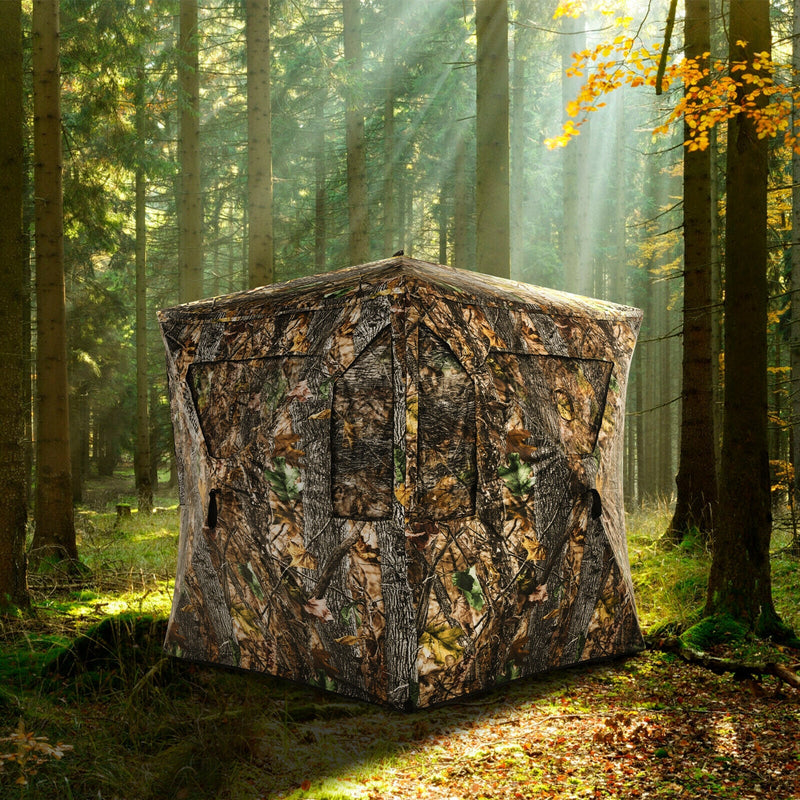 Load image into Gallery viewer, 3 Person Portable Pop-Up Ground Tent with Gun Ports and Carrying Bag
