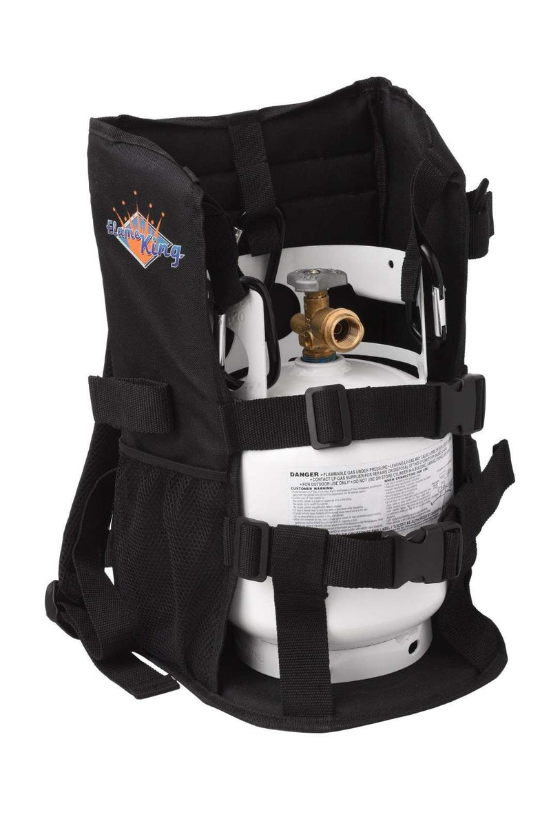 Load image into Gallery viewer, Flame King Propane Tank Backpack Carrier for 5lb or 10lb Cylinder For Weed Burner Torch
