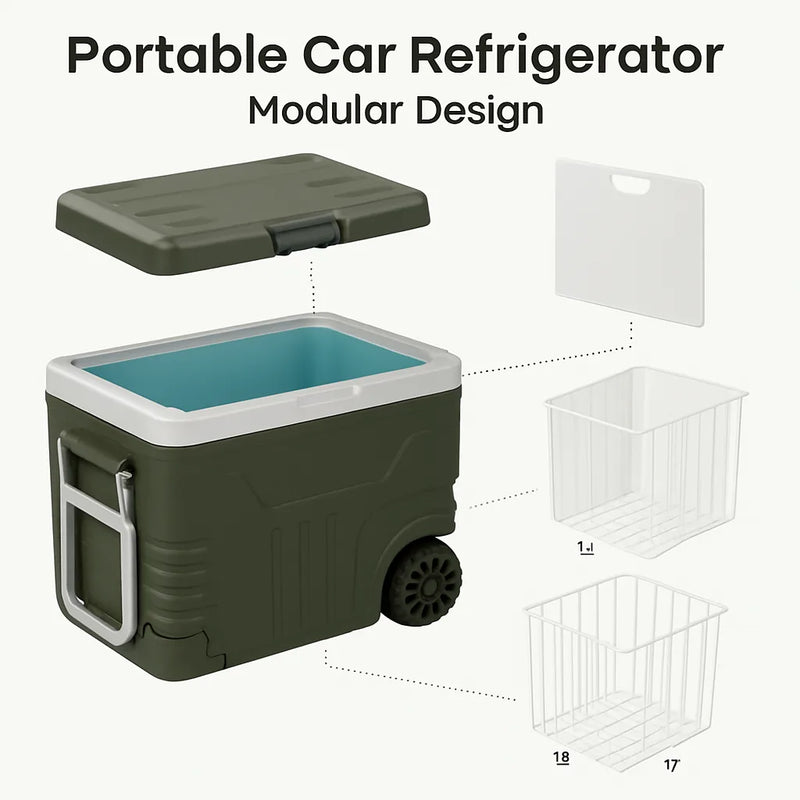 Load image into Gallery viewer, 12 Volt Car Refrigerator Portable Car Fridge with Adjustable Range
