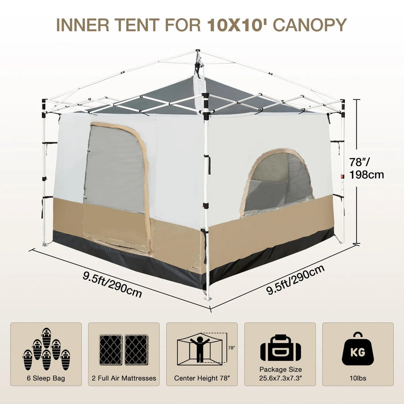 Load image into Gallery viewer, Camping Cube Inner Tent for 10'x10' Pop Up Canopy (Canopy &amp; Frame NOT Included)
